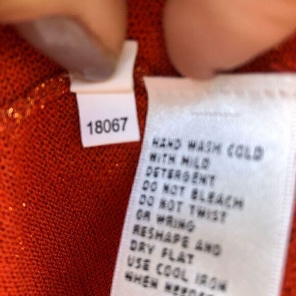 August Silk Cardigan Orange with Gold Size Large (L) - Picture 3 of 5